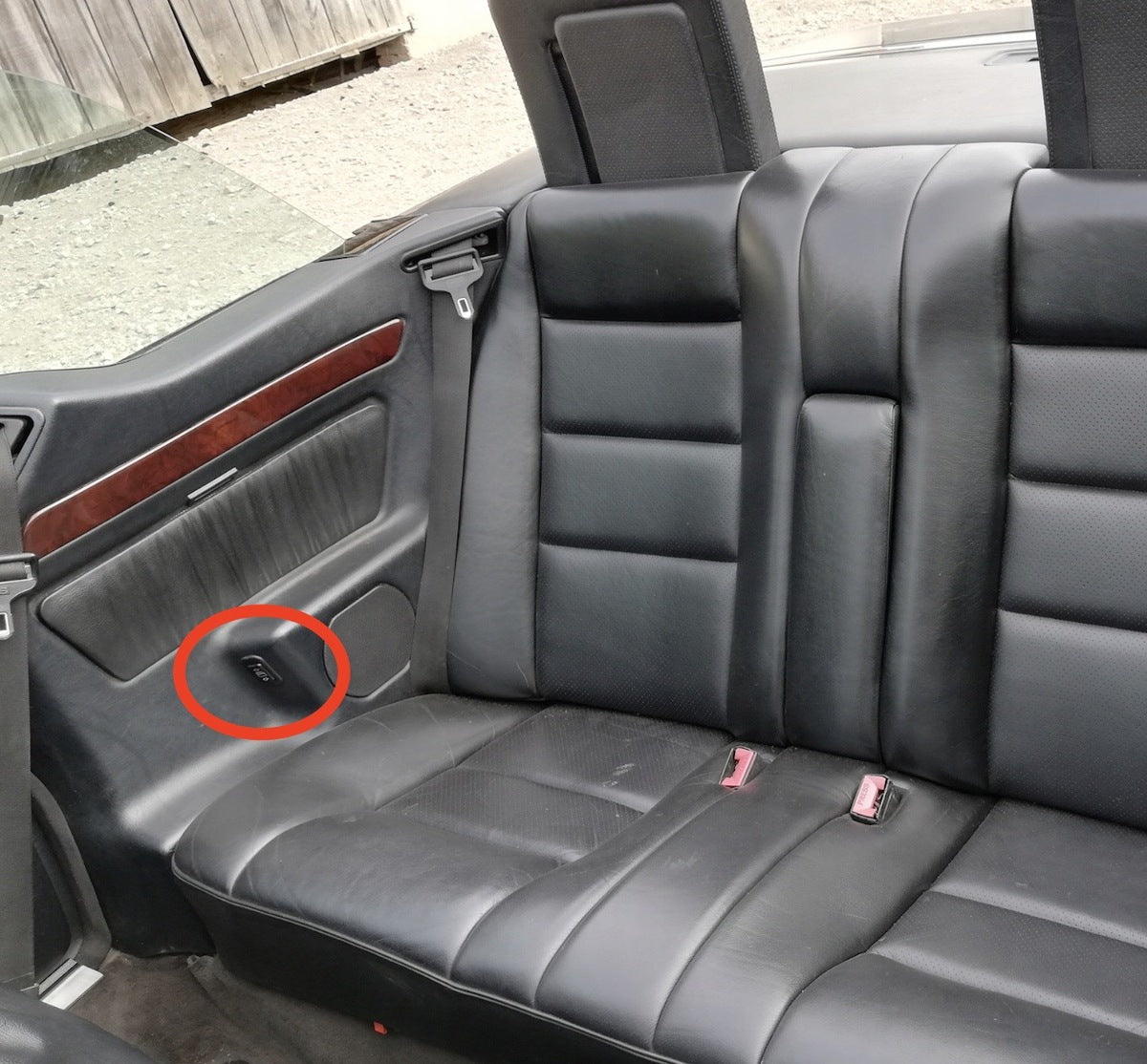 Mercedes W124 A124 Rear window switch bezel- frame (W124 Convertible 140821 0065 KPH)