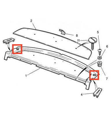 Jaguar XJ6/XJ40 Hutablage Shelf hinten Tweeter Abdeckung alle Farben