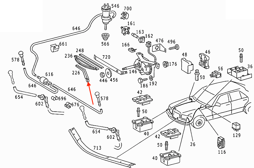 Mercedes C126 SEC Headlight Wiper Arm Abdeckkappe Set Of 2 schwarz A1268203444