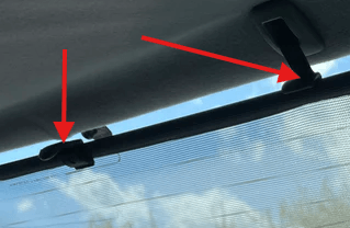 Jaguar X300 / X308 / XJ6 / XJR / XJ12 hinten Sun Blinds Hooks und Griff alle Farben JLM11831