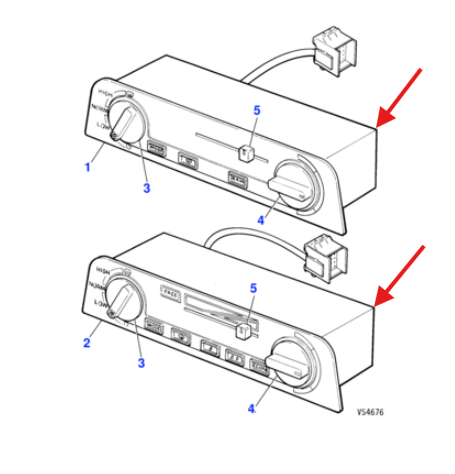 Jaguar XJ6 VDP XJ40 vorn AC Climate Control Heater Schalter Back Abdeckung Black DBC5844
