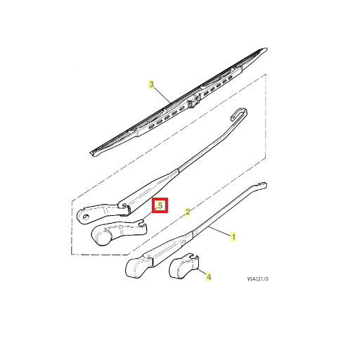 Jaguar XJ40 / XJ300 Windshield Wiper Arm Abdeckung Black JLM11005