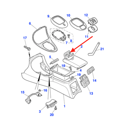 Jaguar XJ6 XJ8 XJR XK8 XJRS XJ12 Cup Holder Reparatursatz GNA7692AB