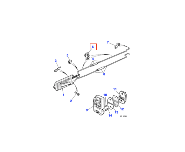 Jaguar XJS Tür Locking und Release Link Rod Halter Clip Black BEC9538