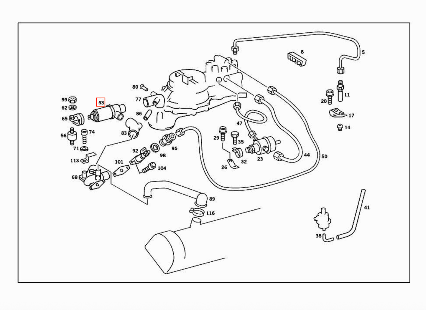 Mercedes R107 / W126 / C126 / W463 Idle Air Control Valve A0001411625