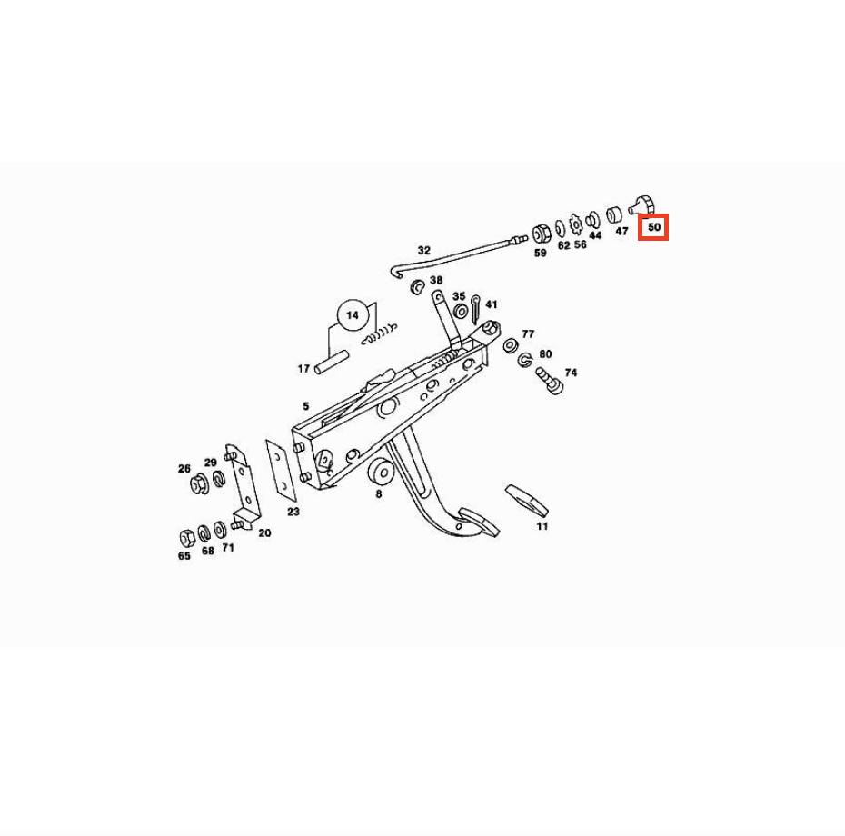 Mercedes R107 / W114 / W115 / W116 Handbrake Knopf A1155400028