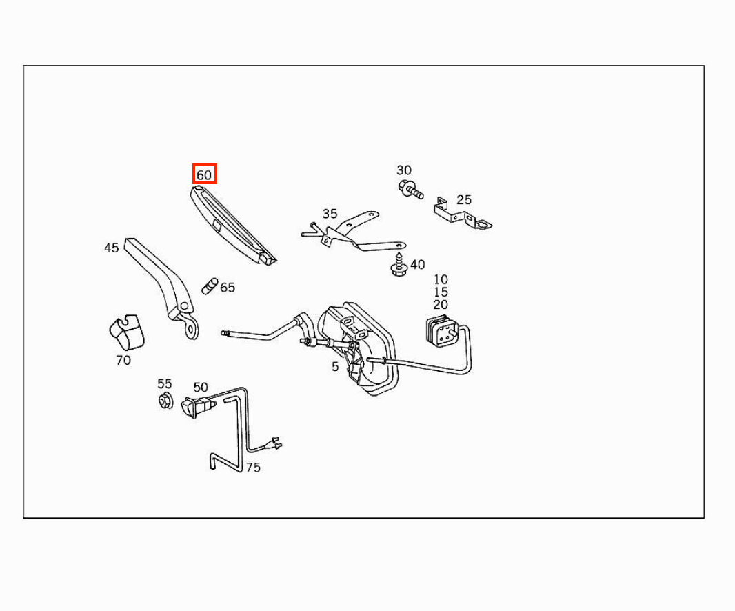Mercedes R129 Wiper Blade A1298200145