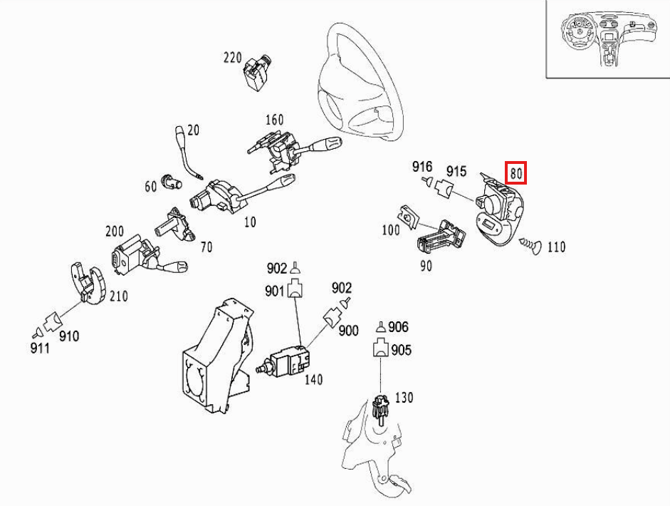 Mercedes R230 Headlight Switch Bracket Abdeckung LHD Or RHD A2305450104 A2305450804 / A2305450404 A2305450904