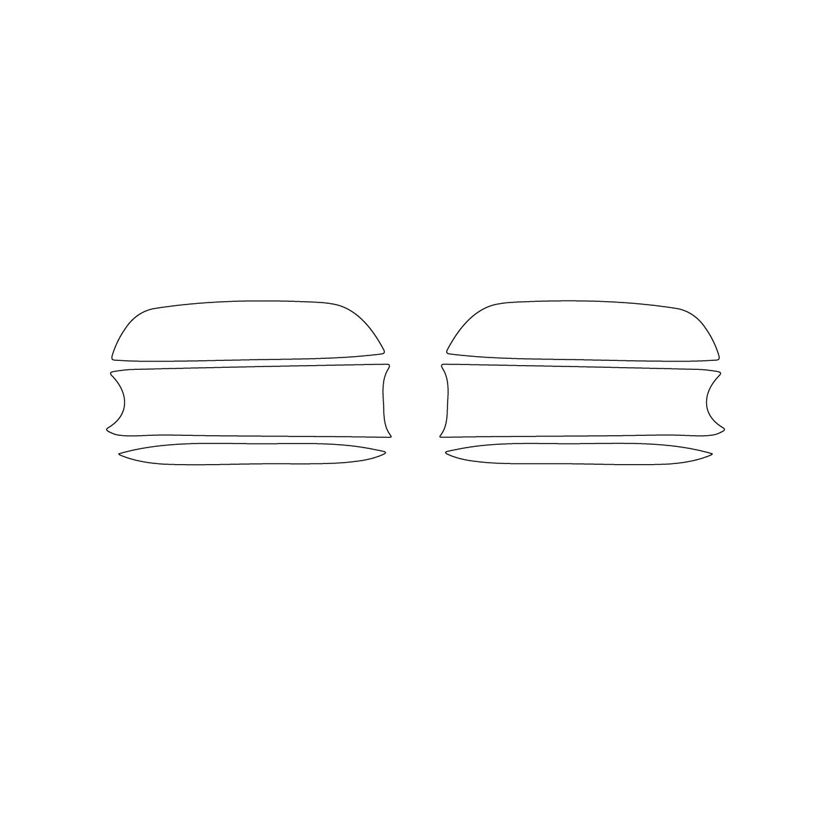 Mercedes SL R107 Door handle cup – PPF Paint Protection Film Precut – Anti-scratch Foil