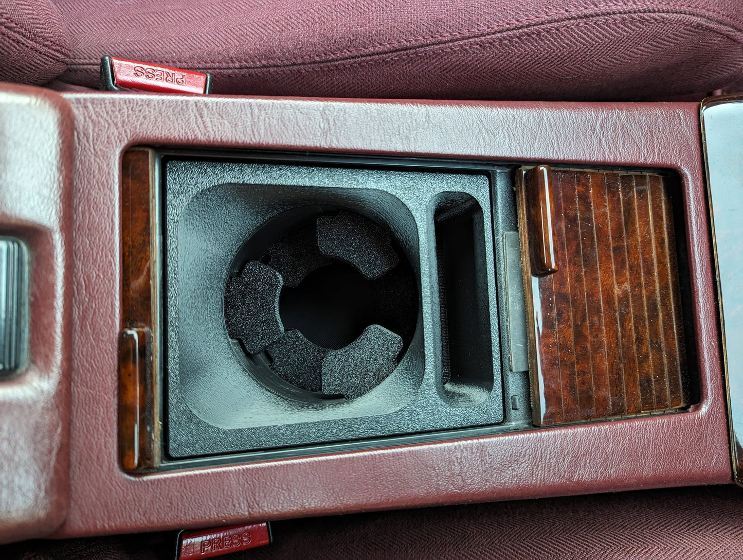 Mercedes R129 SL Custom Cup Holder And Mobile Phone Holder - Cupholder Replacement for Center Console Storage Box