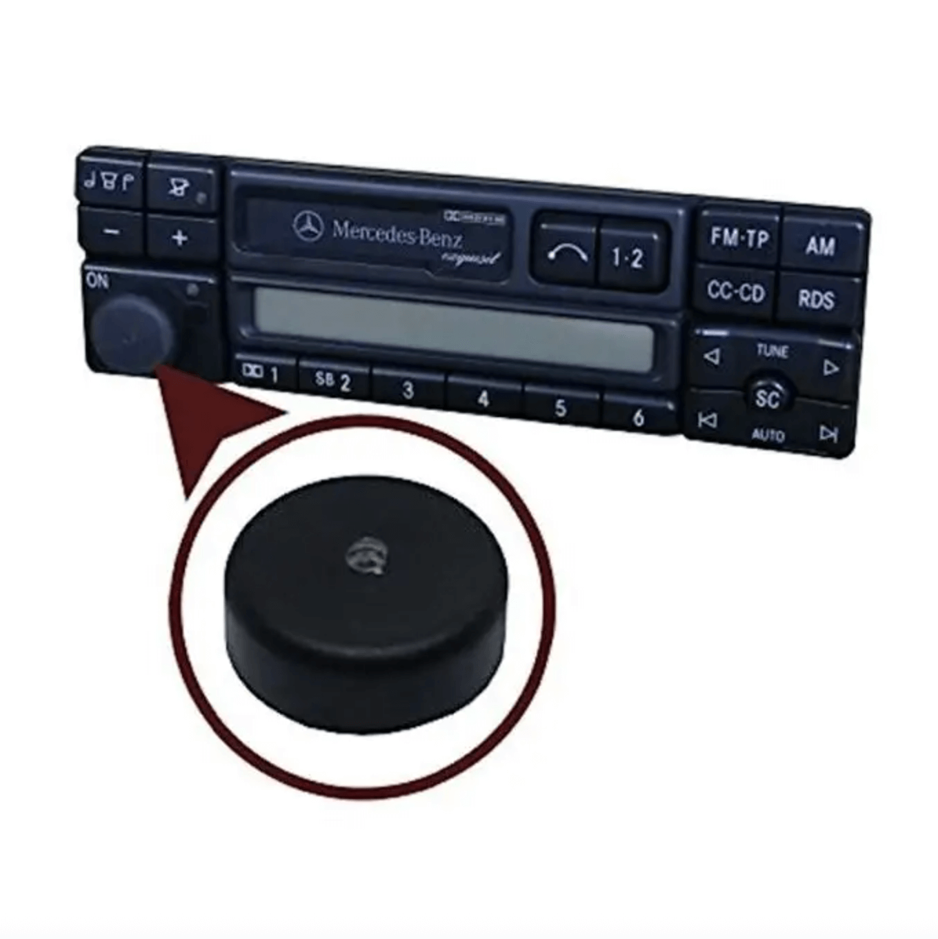 Mercedes W124 / W126 / W140 / W210 Radio Knopf Button A0038205686