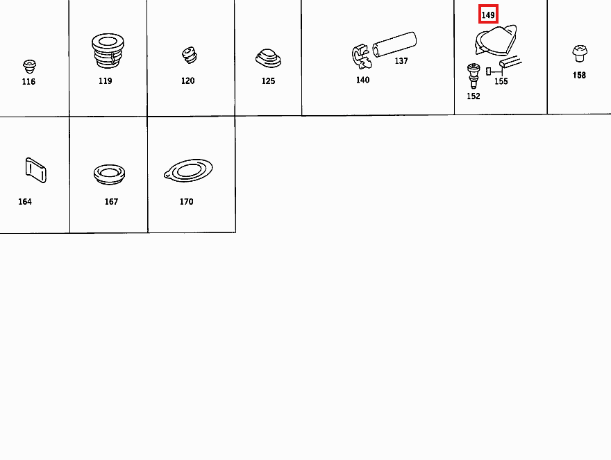Mercedes W126 Abdeckung Torsion Bar Bearing links/rechts schwarz A1266830136 / A1266830236