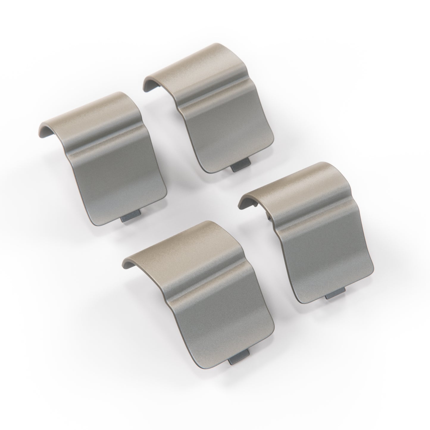 Mercedes R129 AMG PreLift Jacking Point Abdeckung Set of 4 HWA1296980130, HWA1296980230, HWA1296980330, HWA1296980430 - Rauchsilber Metallized Mat (Smoky Silver Metallic Mat)