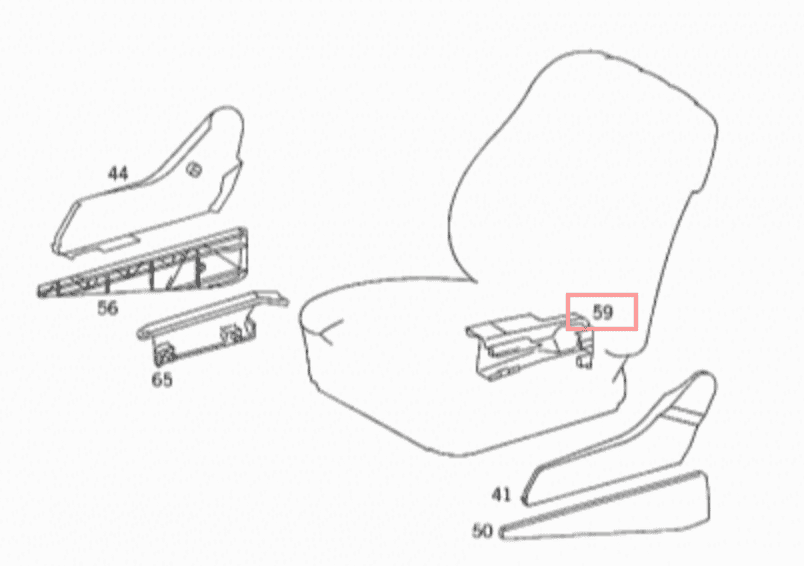 Mercedes W124 W124 Seat Adjust The Verkleidung Abdeckung Set Left And Right (Mercedes-benz W124 1249192020/1249191920)