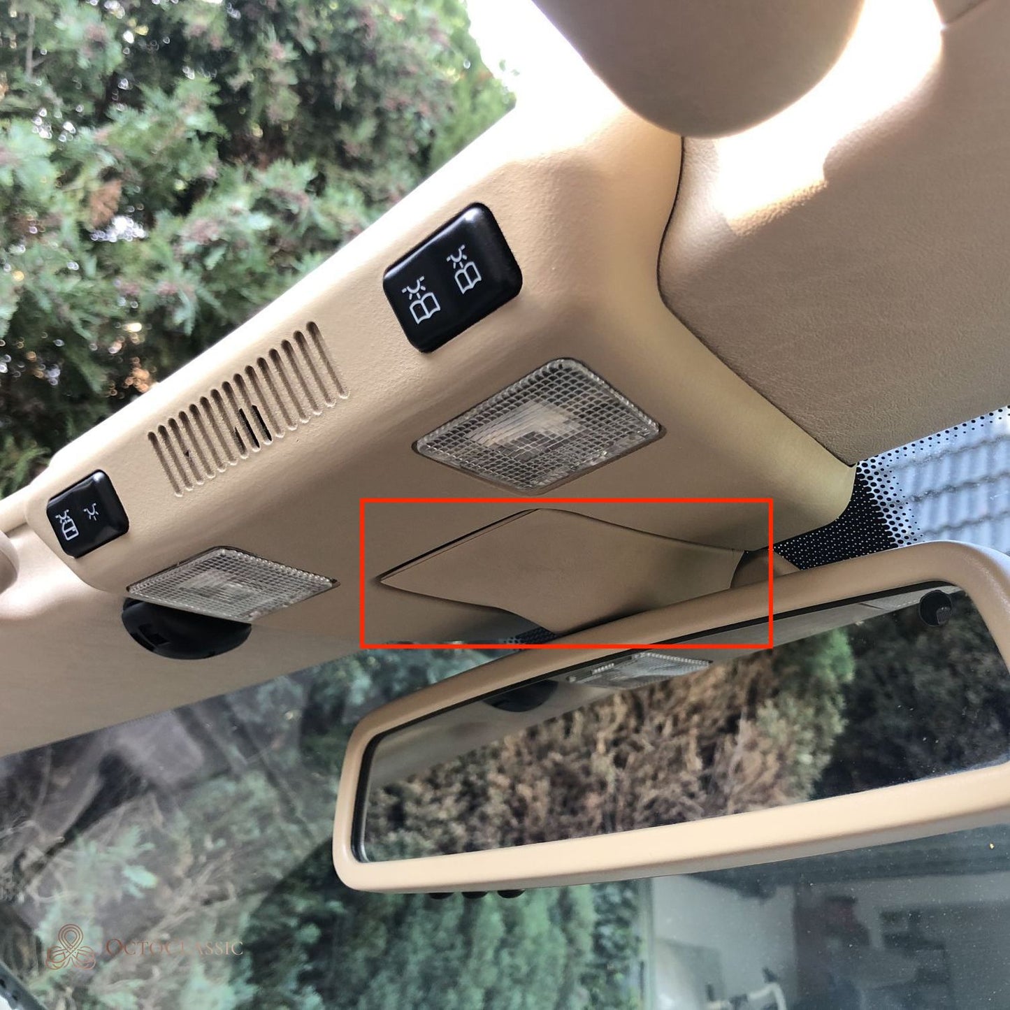 Mercedes R129 / W124 R129 A124 Rear-View Mirror Upper Dome Light Abdeckung 2 Version