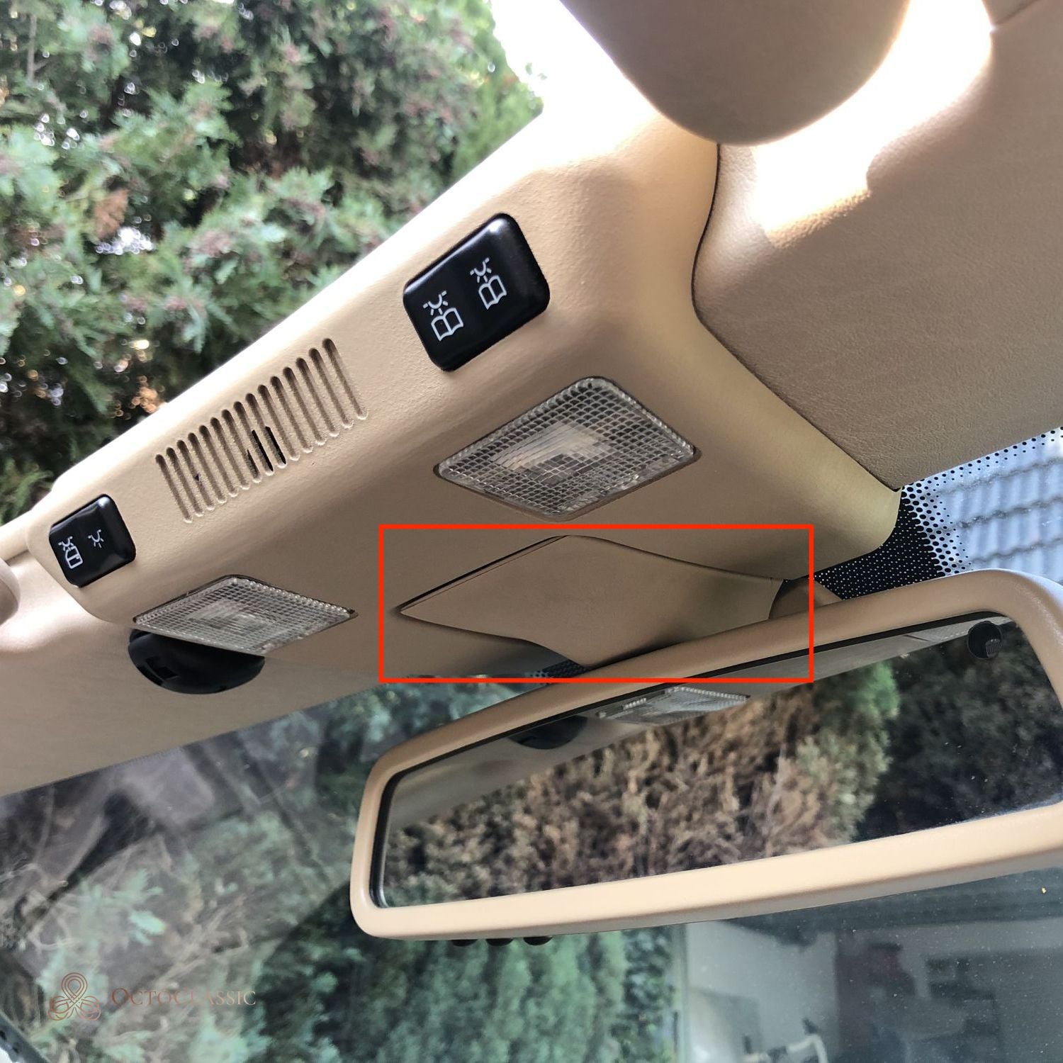 Mercedes R129 / W124 R129 A124 Rear-View Mirror Upper Dome Light Abdeckung 2 Version