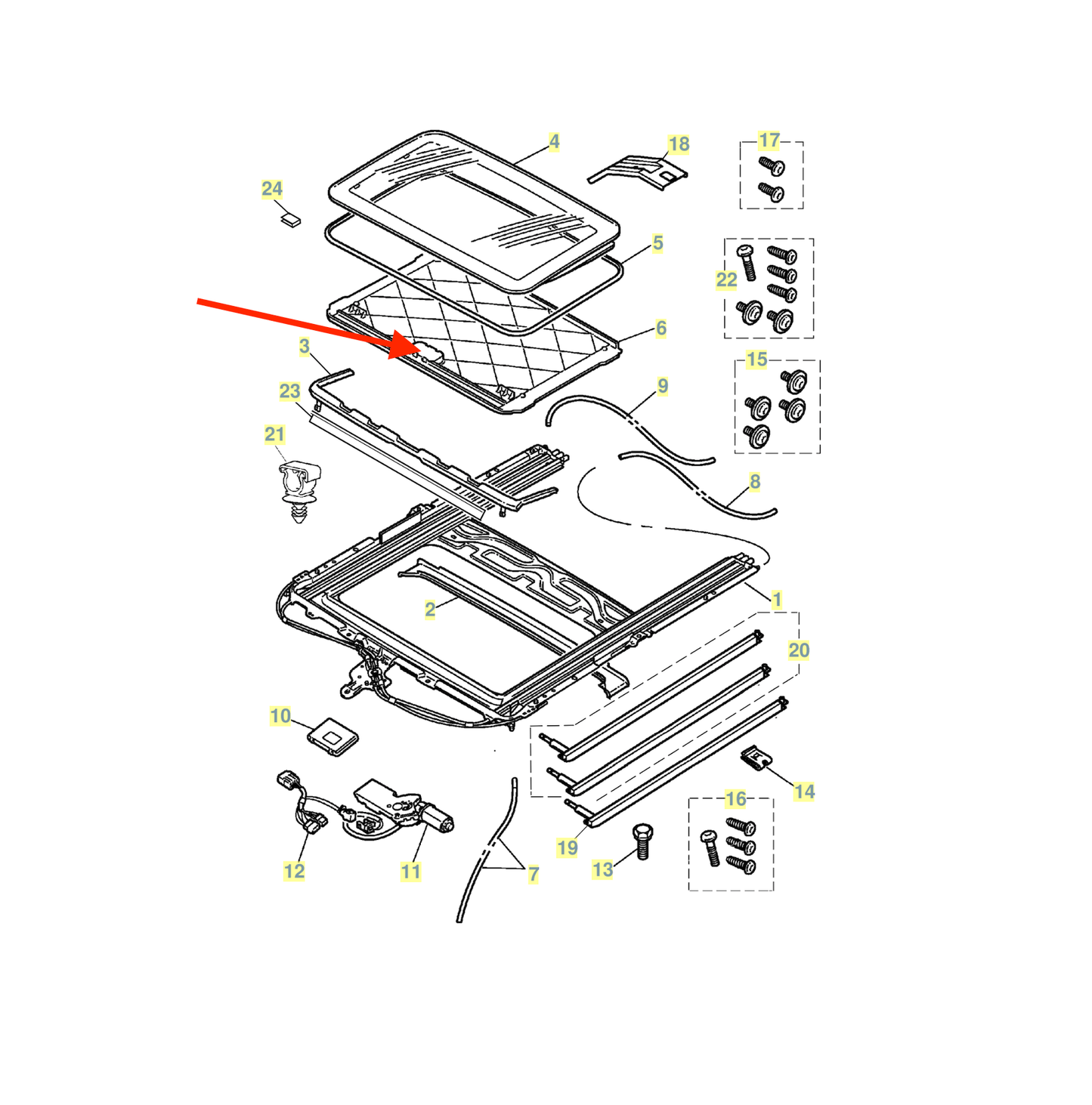 Jaguar S-Type Sunroof Shade Griff Verkleidung alle Farben 1289-W-4008-D