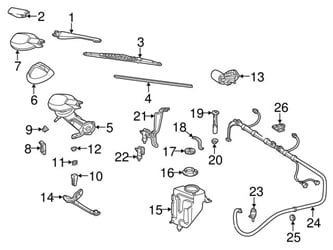 Mercedes W124 W124 Windshield wiper motor seal (Mercedes 1248240098)
