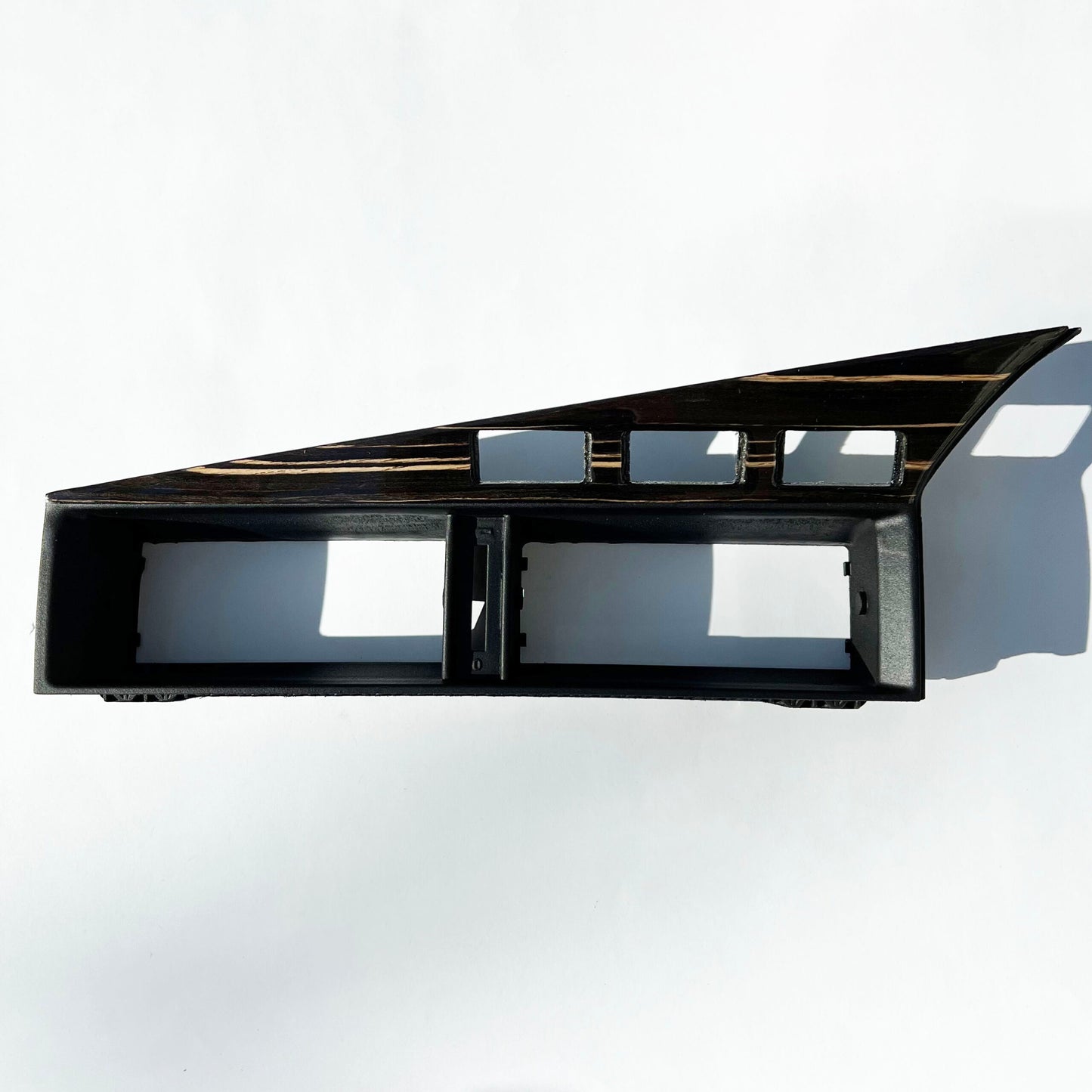 Mercedes 190E W201 Custom Set Air Vent And Control Panel 3pc Zebrano Wood / Carbon A2016830200 / A2018300765 / A2018301154