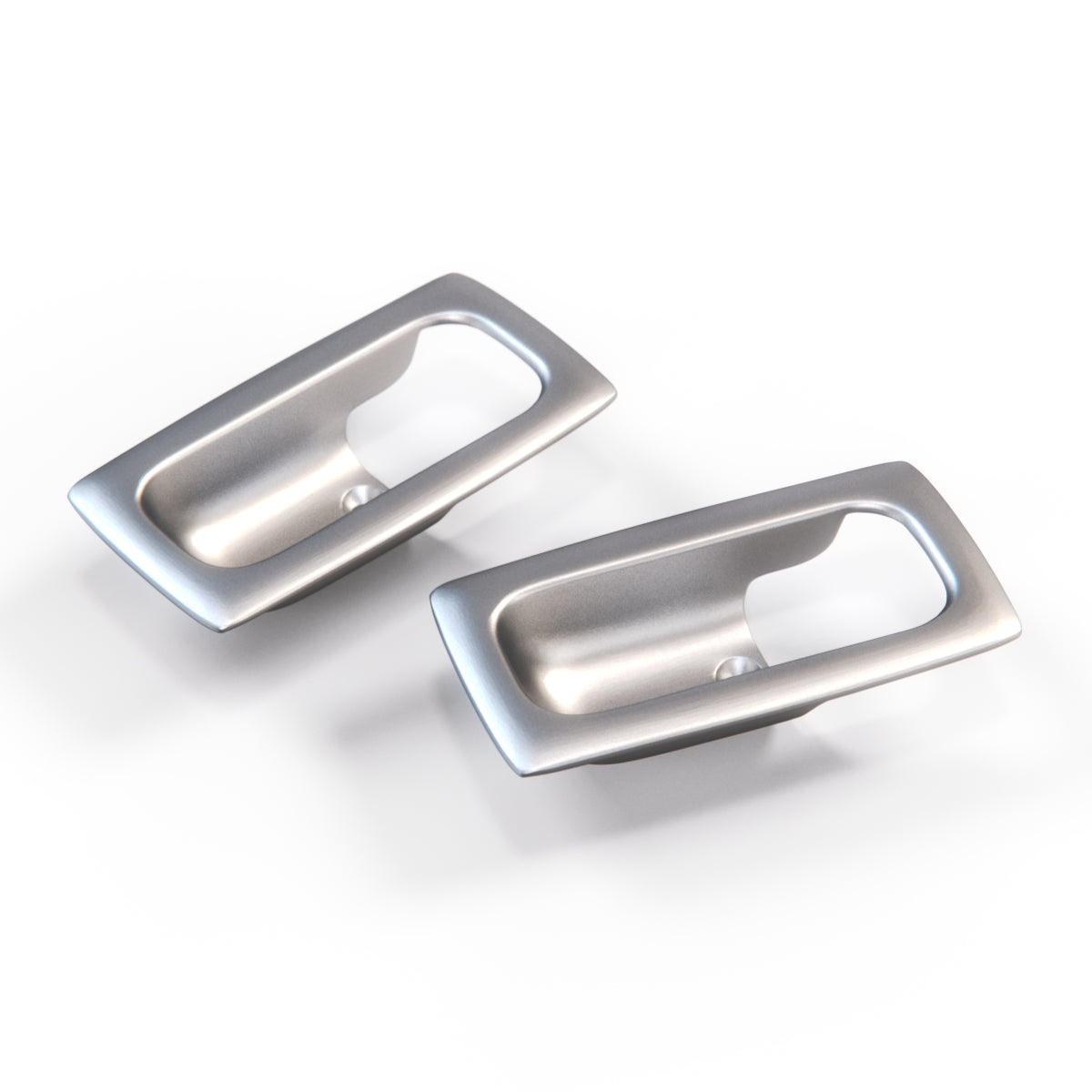 Mercedes W114 / S123 /W463 First Aid Kit / Triangle Box Abdeckung Handle Chrome Decor Verkleidung Set Of 2 A1236909025