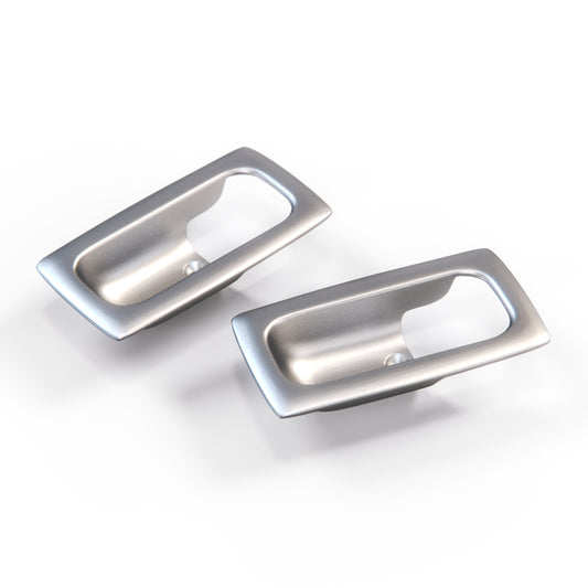 Mercedes W114 / S123 /W463 First Aid Kit / Triangle Box Abdeckung Handle Chrome Decor Verkleidung Set Of 2 A1236909025