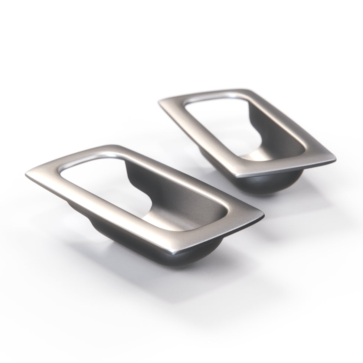 Mercedes W114 / S123 /W463 First Aid Kit / Triangle Box Abdeckung Handle Chrome Decor Verkleidung Set Of 2 A1236909025