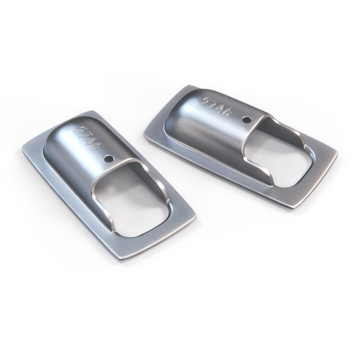 Mercedes W114 / S123 /W463 First Aid Kit / Triangle Box Abdeckung Handle Chrome Decor Verkleidung Set Of 2 A1236909025