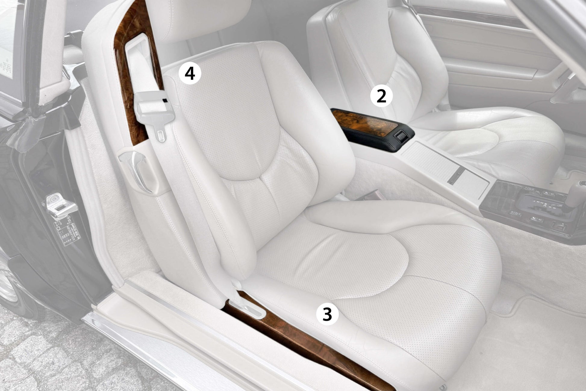 Mercedes SL R129 Wooden Decor Verkleidung Custom / Exclusive Set 6 Elements