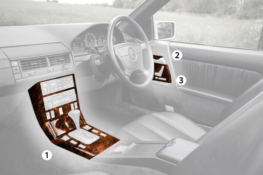 Mercedes SL R129 Pre Lift Wooden Decor Verkleidung Standard Set 6 Elements