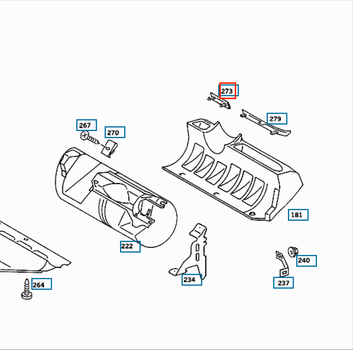 Mercedes S Class W126 C126 Dashboard Interior Verkleidung Plastic Molding A1266892908