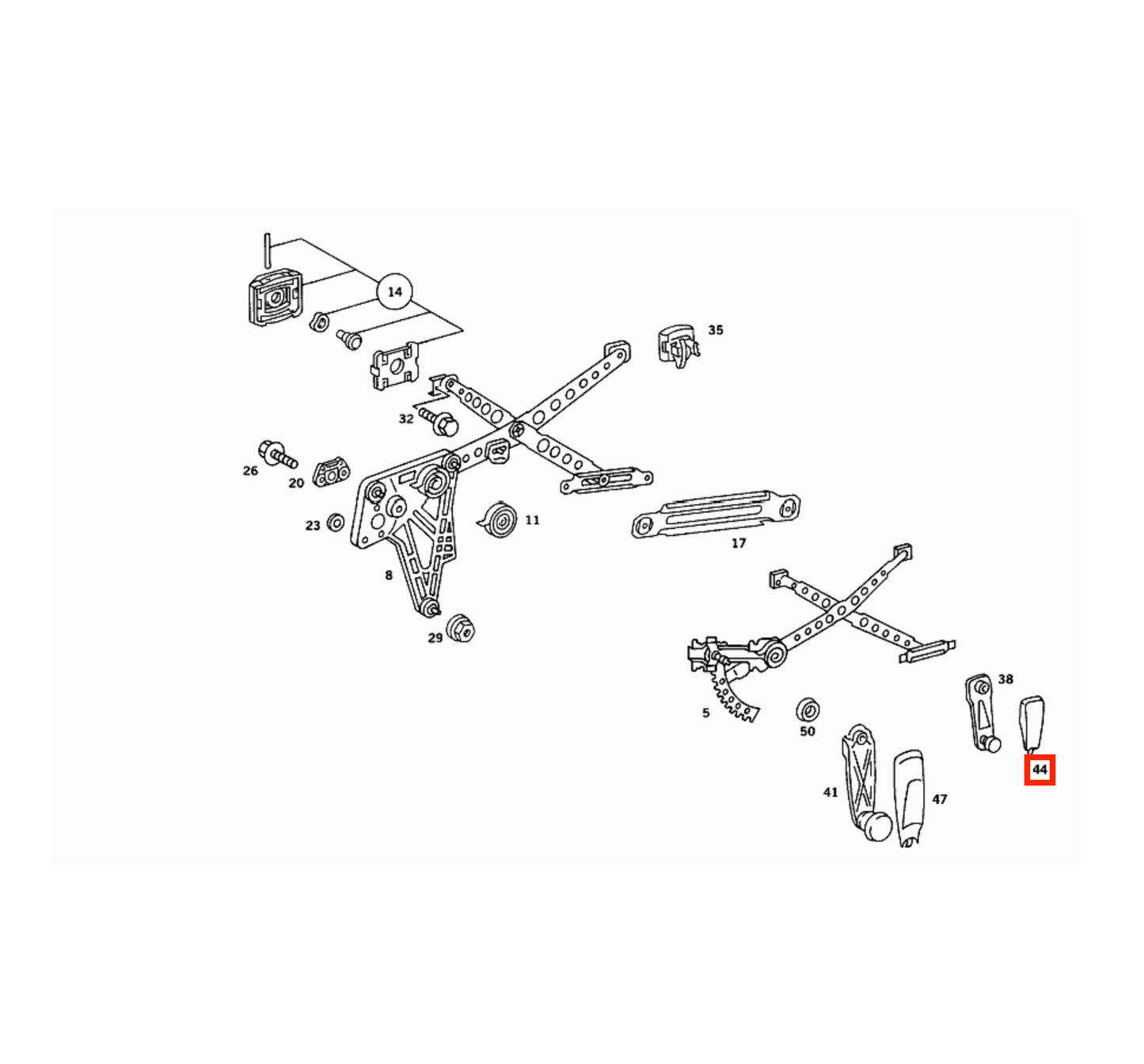 Mercedes W126 / W460 / W461 Window Crank Handle Decoration Verkleidung Set Of 2 A1267680036