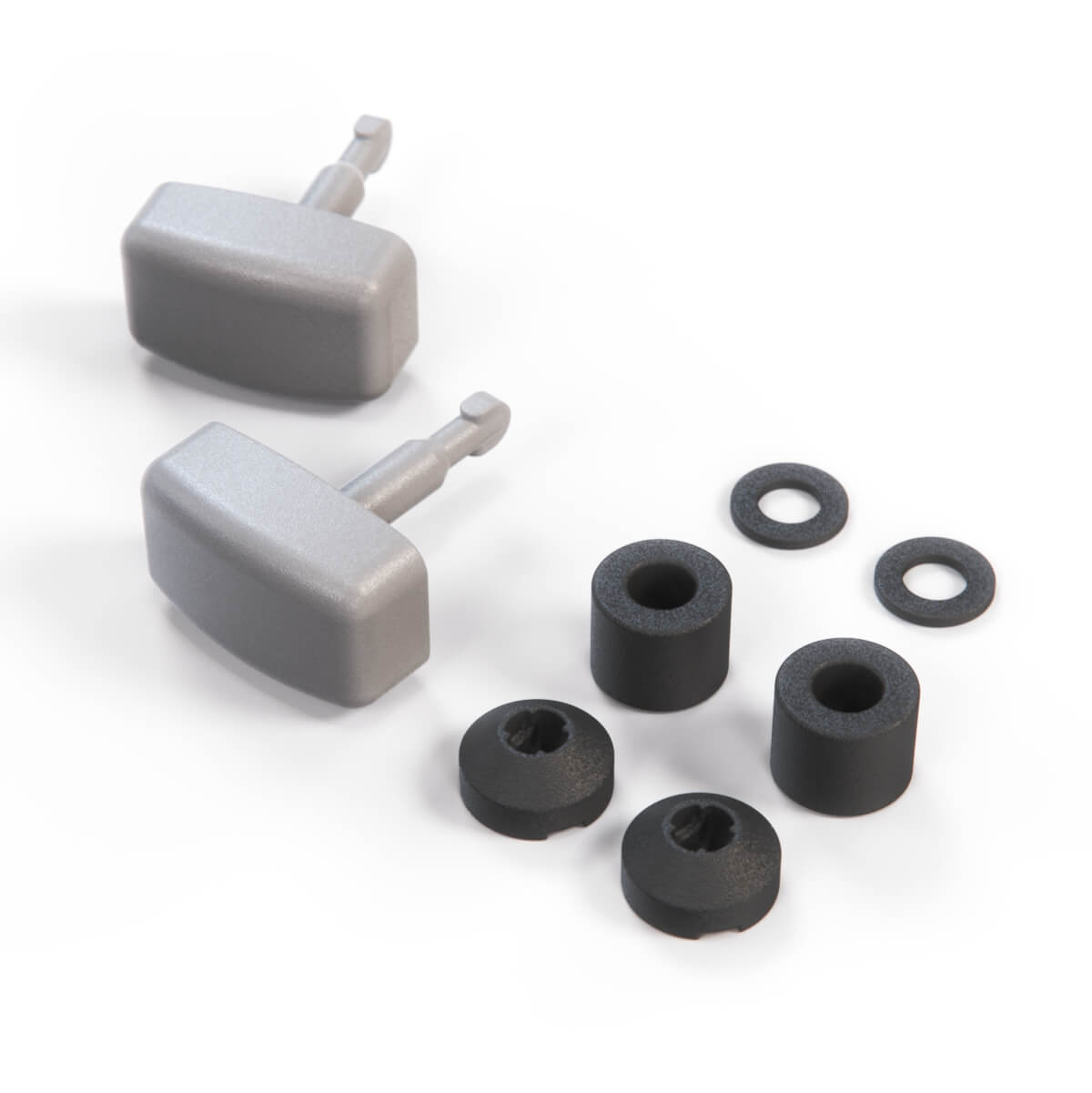 Mercedes W140 / W201 Rear Bumper Trailer Hitch Abdeckung Clip Set Of 2 Primed / schwarz A2018800187