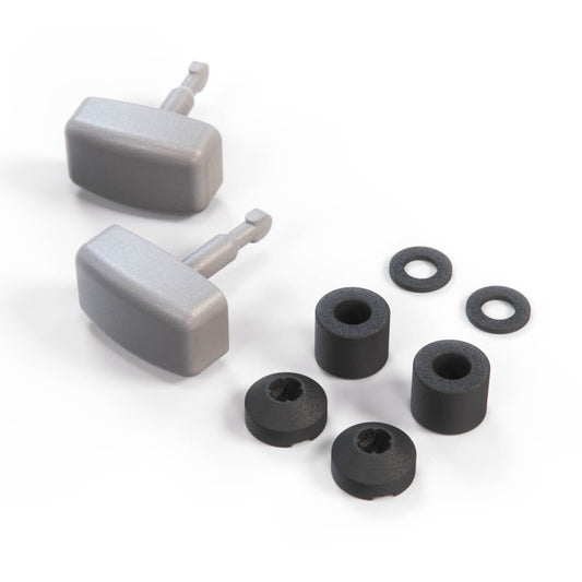 Mercedes W140 / W201 Rear Bumper Trailer Hitch Abdeckung Clip Set Of 2 Primed / schwarz A2018800187