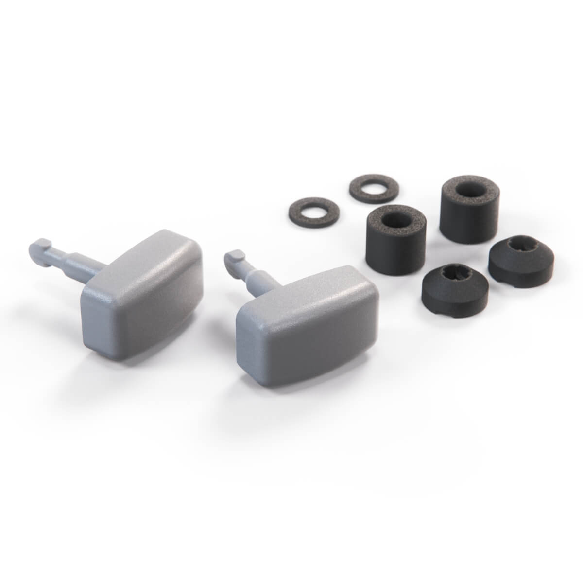Mercedes W140 / W201 Rear Bumper Trailer Hitch Abdeckung Clip Set Of 2 Primed / schwarz A2018800187