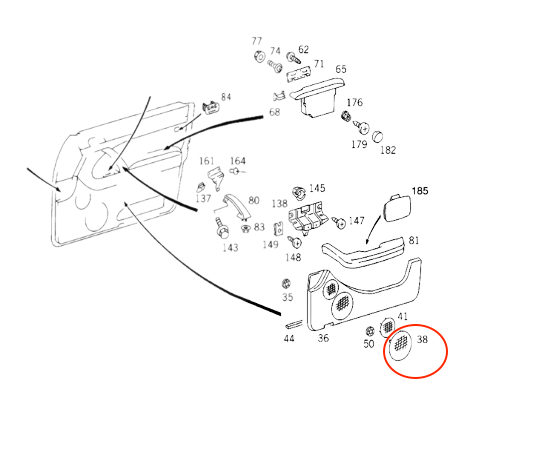 Mercedes W140 W140 Door Speaker Gitter Abdeckung links/rechts A1407270388 / A1407270488