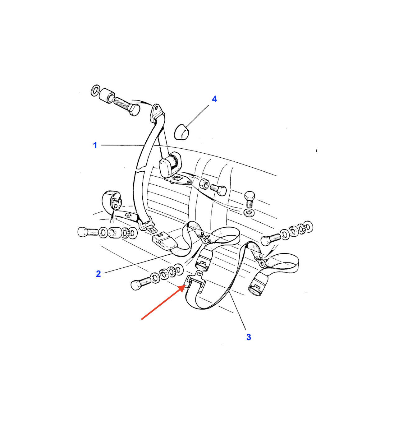 Jaguar XJ6 Xj40 hinten Sicherheitsgurt Verkleidung Clip alle Farben 71526