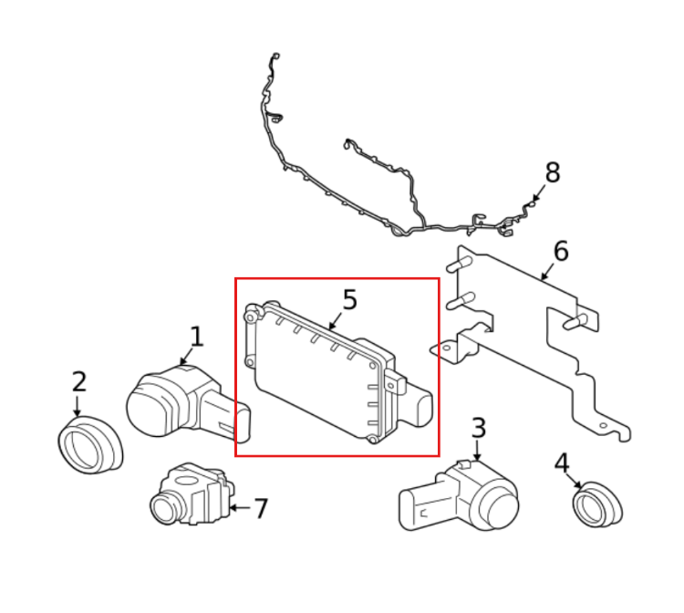 Jaguar Range Rover Land Rover Stoßfänger Cruise Control ACC Radar Control Sensor Retaining Halter 1271015046 / 0203304505 / MX63-9G768-AB / LX73-9G768-AB / T2H32146