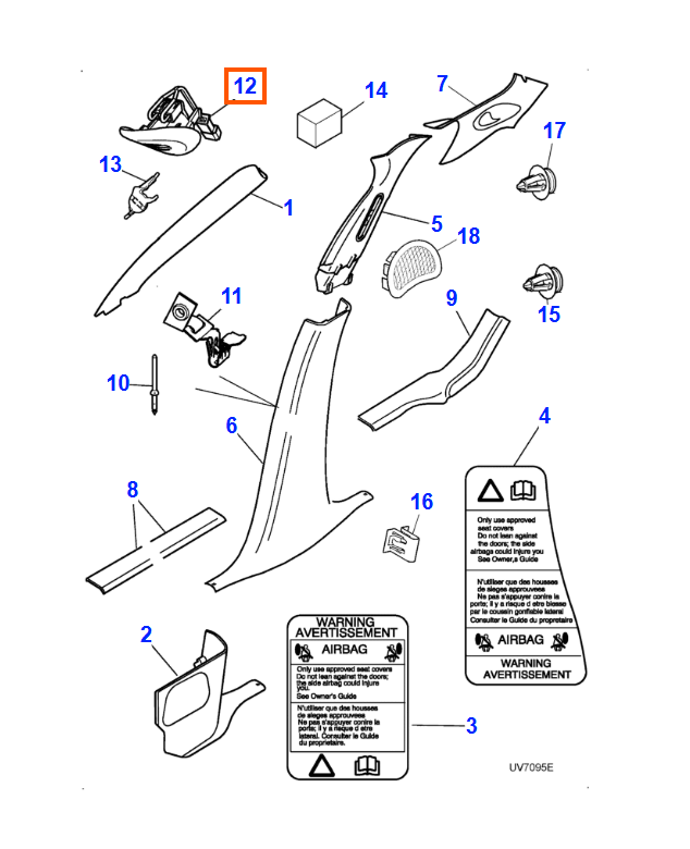 Jaguar S-Type Occupancy Sensors Abdeckungs und Retaining Rings Set XR825145LFJ XR824993
