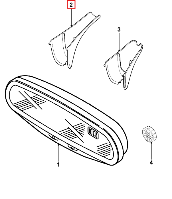 Jaguar S-Type X200 Mirror Stem Abdeckung XR818615