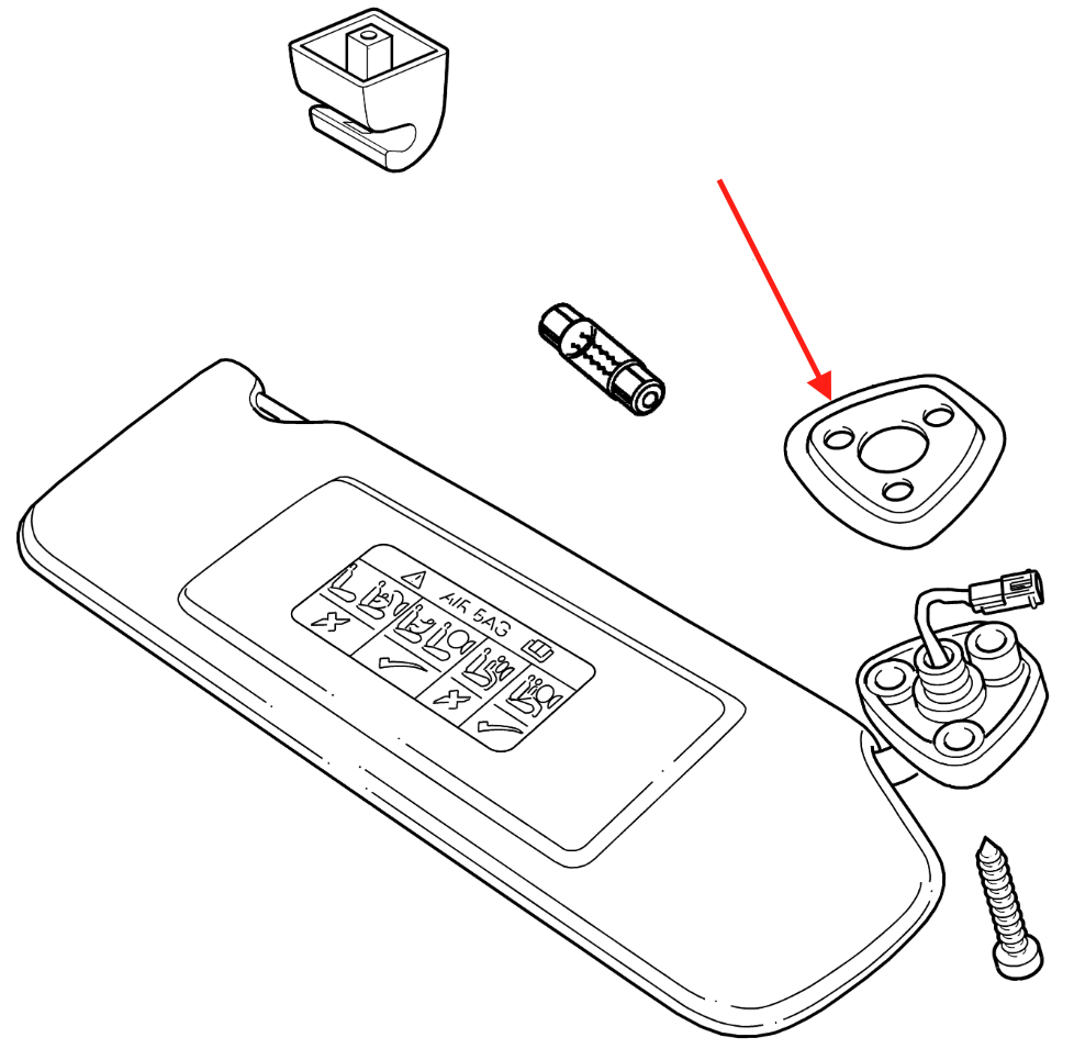 Jaguar XJ XJ8 außen Sunvisor Hook Plate alle Farben BEC2759