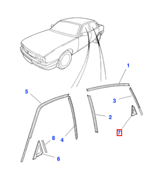 Jaguar XJ X300 X308 hinten Tür Interior Verkleidung Abdeckung Set links und rechts Black GNA2343AB & GNA2342AB