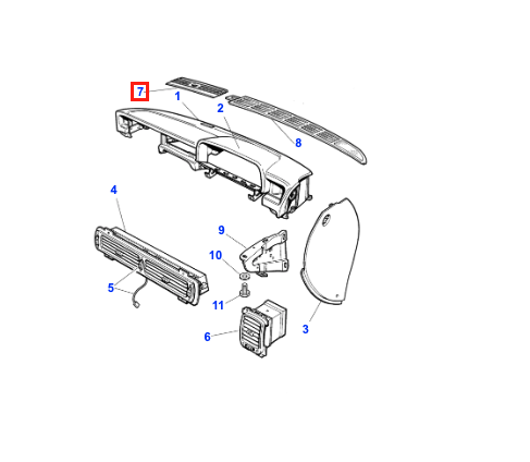 Jaguar XJ XJ6 XJ12 XJR Armaturenbrett Alarm Sensor Abdeckung Gitter Black MNA6561ABLEG