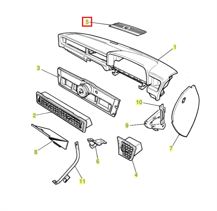 Jaguar XJ40 Armaturenbrett Security Alarm Indicator Lamp CCC7224 / CCC6696