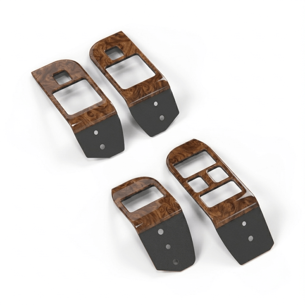 Jaguar XJ6 XJ12 X300 LHD Tür Ashtray und Schalter Wood Verkleidung Burr Walnut Set Of 4 GNA1385FA / GNA2827AA / GNA1384DA / GNA2826AA