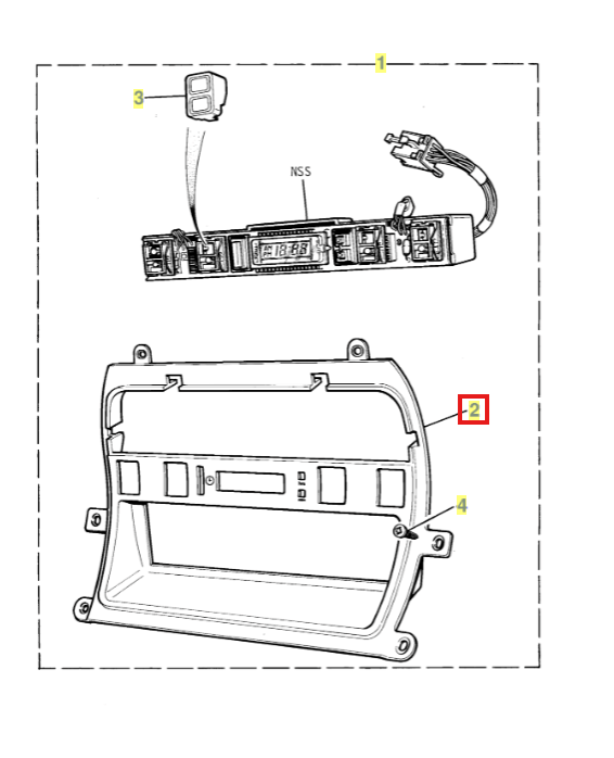 Jaguar XJ6 / XJ40 Clock Radio Surround Tastes Konsole Centre Armaturenbrett Black JLM11165
