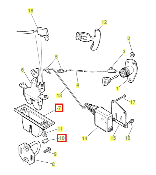 Jaguar XJ8 VDP X308 Trunk Lock Latch Blende Verkleidung Abdeckung Blende Grafit GNA3512AALFD GNA3513AALFD