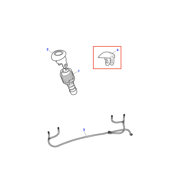 Jaguar XJ X350 Scheinwerferreinigung Nozzle Abdeckung Primed links und rechts C2C37132XXX & C2C37133XXX
