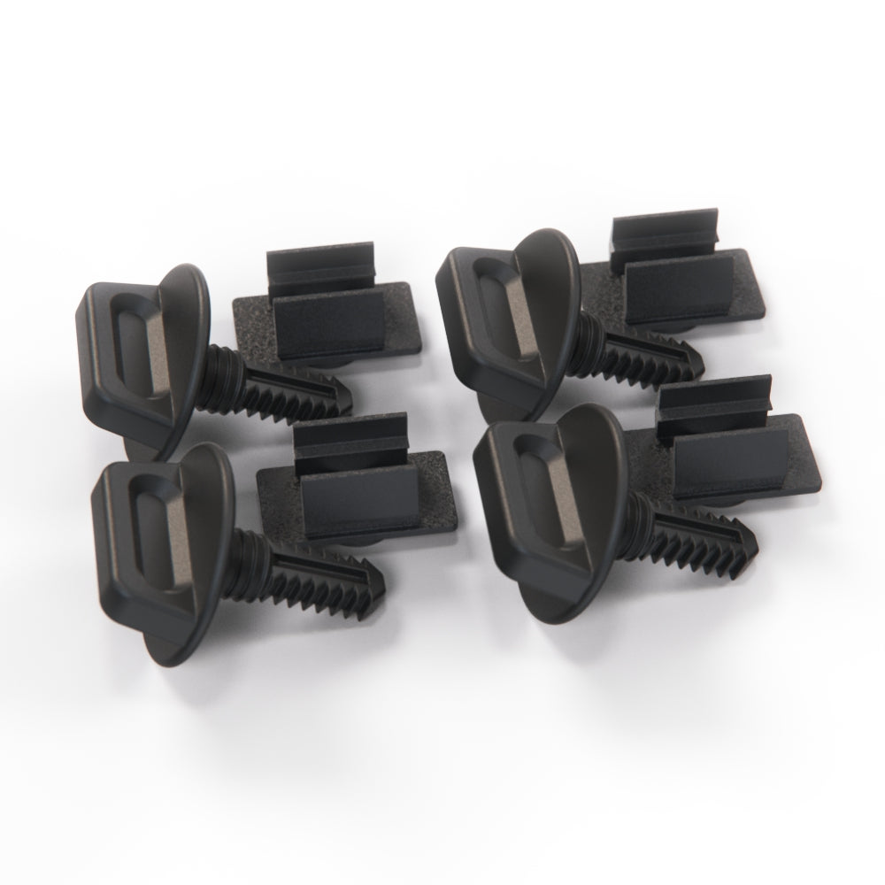 Jaguar XJ XJS XK8 vorn Carpet oder Floor Mat Ratchet Stud und Cam Plate Set Of 4 alle Farben GNA9474AA & KRF100001 – Black
