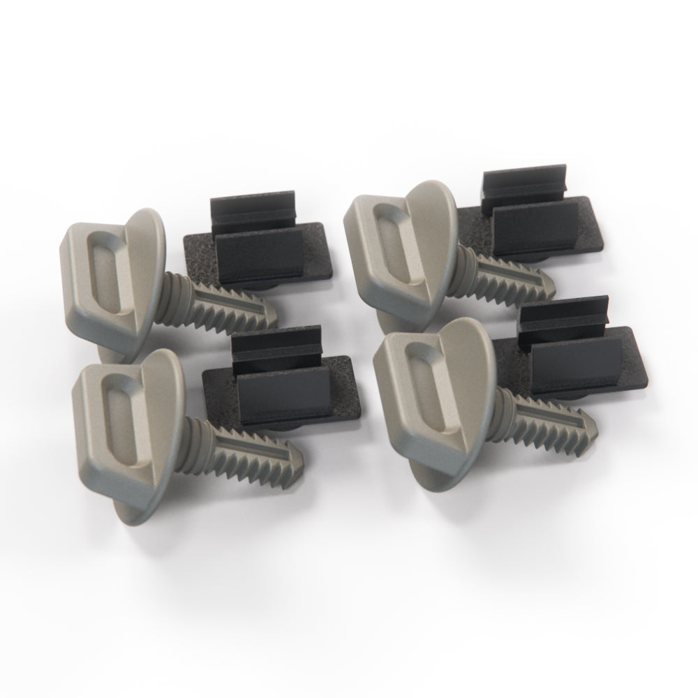 Jaguar XJ XJS XK8 vorn Carpet oder Floor Mat Ratchet Stud und Cam Plate Set Of 4 alle Farben GNA9474AA & KRF100001 – Nimbus Gray