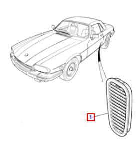 Jaguar XJS Tür Jamb Air Extraction Gitter Black BBC7743
